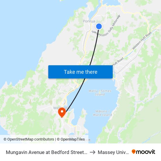 Mungavin Avenue at Bedford Street (Near 200) to Massey University map