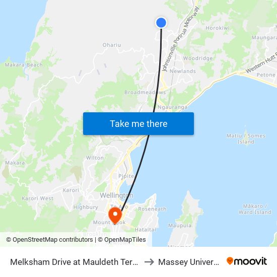 Melksham Drive at Mauldeth Terrace to Massey University map