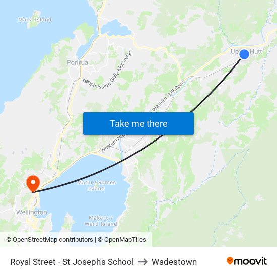 Royal Street - St Joseph's School to Wadestown map