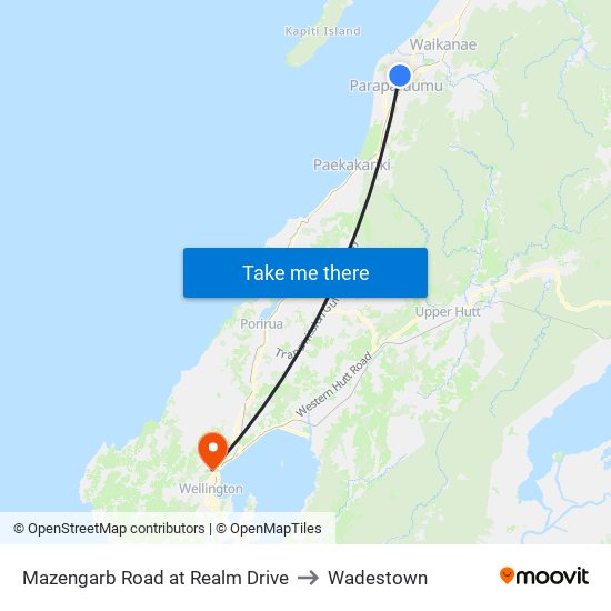 Mazengarb Road at Realm Drive to Wadestown map