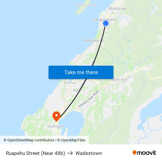 Ruapehu Street (Near 48b) to Wadestown map