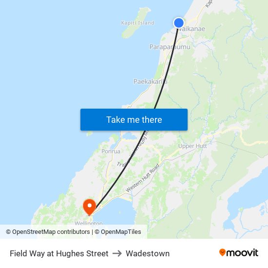 Field Way at Hughes Street to Wadestown map