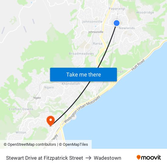 Stewart Drive at Fitzpatrick Street to Wadestown map