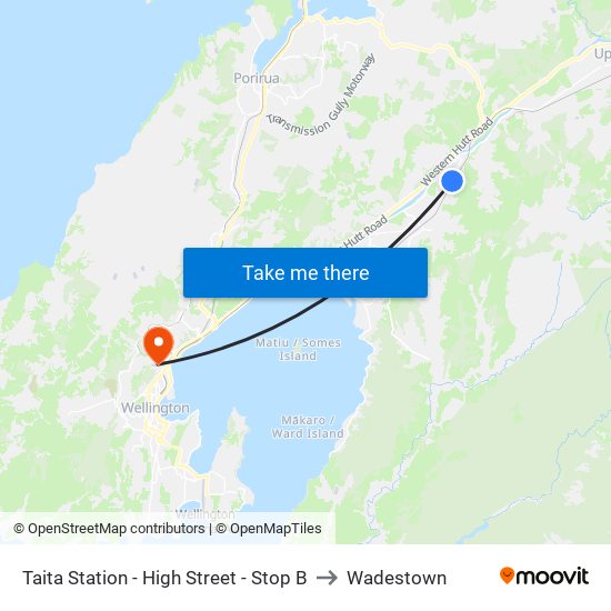 Taita Station - High Street - Stop B to Wadestown map