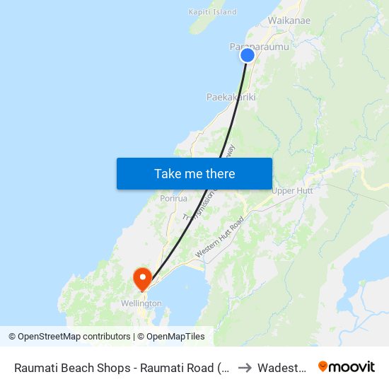 Raumati Beach Shops - Raumati Road (Near 15) to Wadestown map