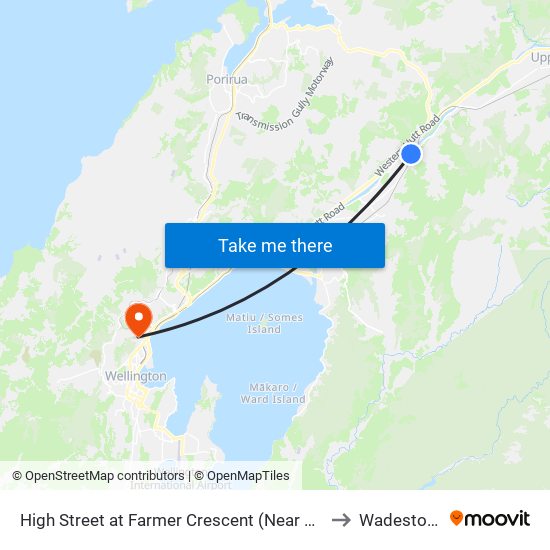 High Street at Farmer Crescent (Near 1348) to Wadestown map