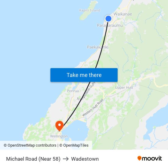 Michael Road (Near 58) to Wadestown map