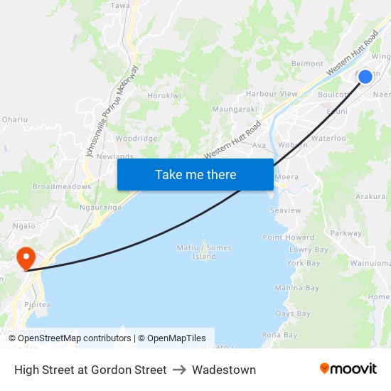 High Street at Gordon Street to Wadestown map