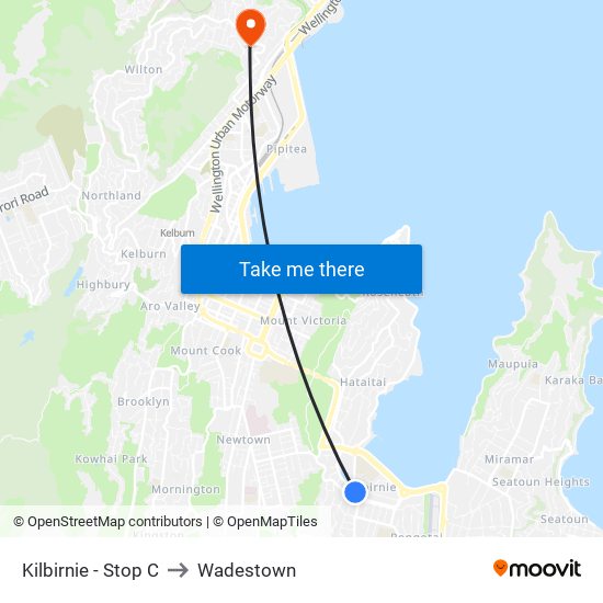 Kilbirnie - Stop C to Wadestown map