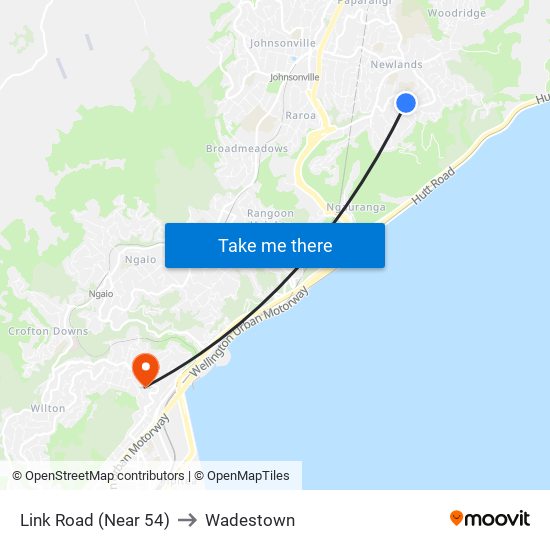 Link Road (Near 54) to Wadestown map