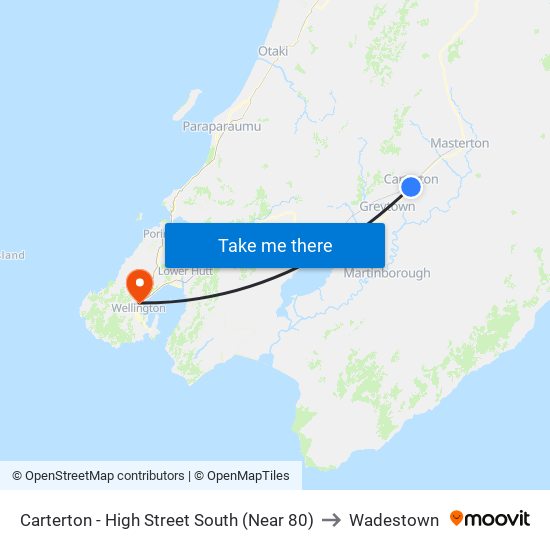 Carterton - High Street South (Near 80) to Wadestown map