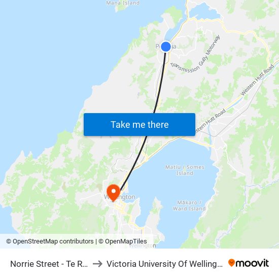 Norrie Street - Te Rauparaha Park to Victoria University Of Wellington, Kelburn Campus map