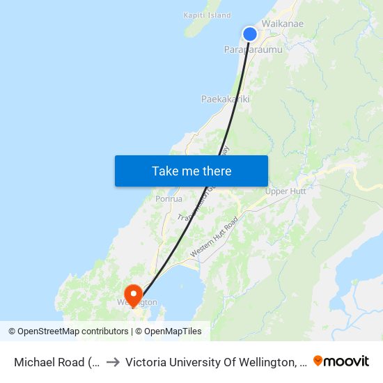 Michael Road (Near 58) to Victoria University Of Wellington, Kelburn Campus map