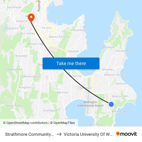 Strathmore Community Hall - Strathmore Avenue to Victoria University Of Wellington, Kelburn Campus map