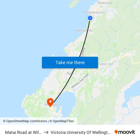 Matai Road at William Avenue to Victoria University Of Wellington, Kelburn Campus map