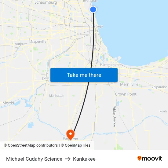 Michael Cudahy Science to Kankakee map
