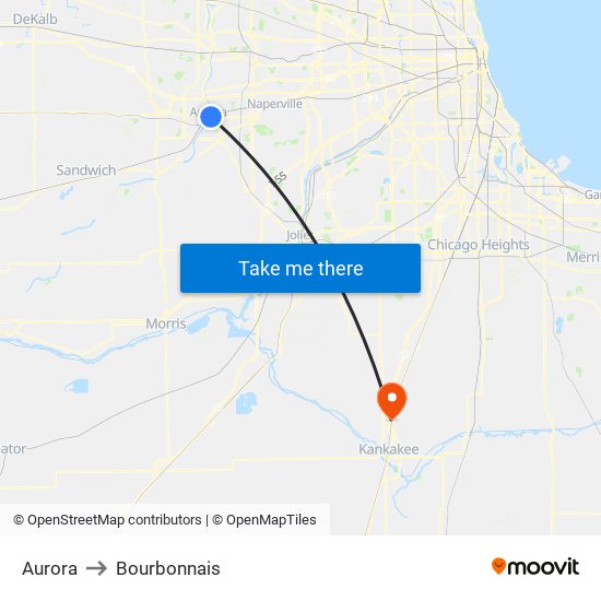 Aurora to Aurora map