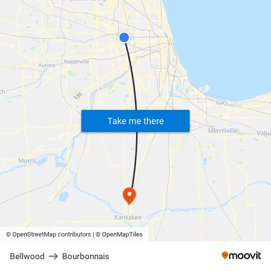 Bellwood to Bellwood map