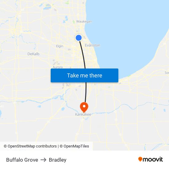 Buffalo Grove to Buffalo Grove map