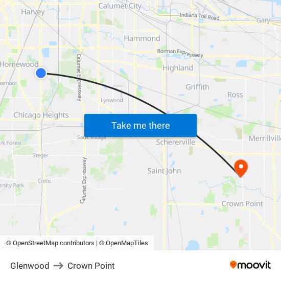 Glenwood to Glenwood map