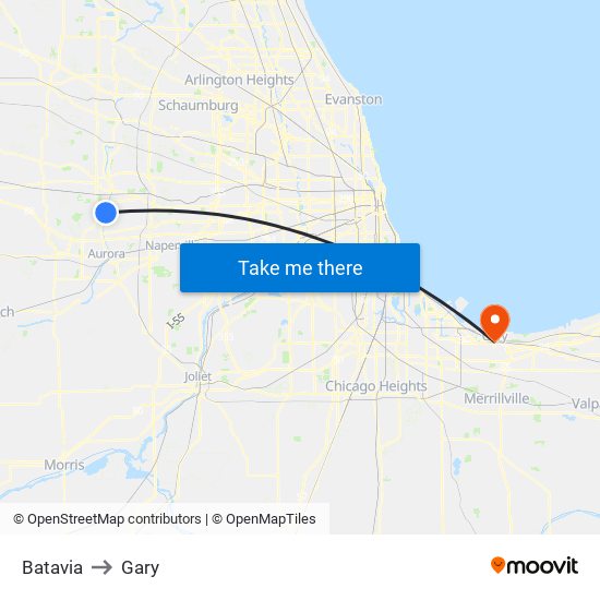 Batavia to Batavia map