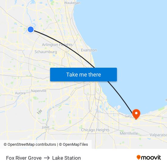 Fox River Grove to Fox River Grove map