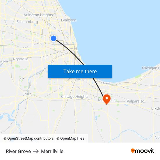 River Grove to River Grove map