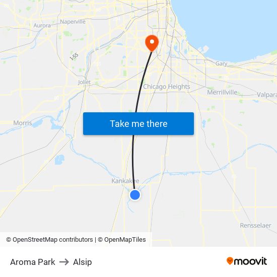 Aroma Park to Alsip map