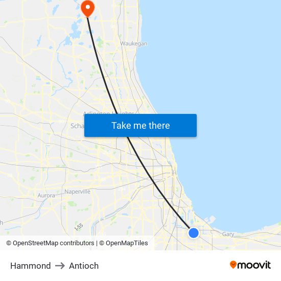 Hammond to Antioch map