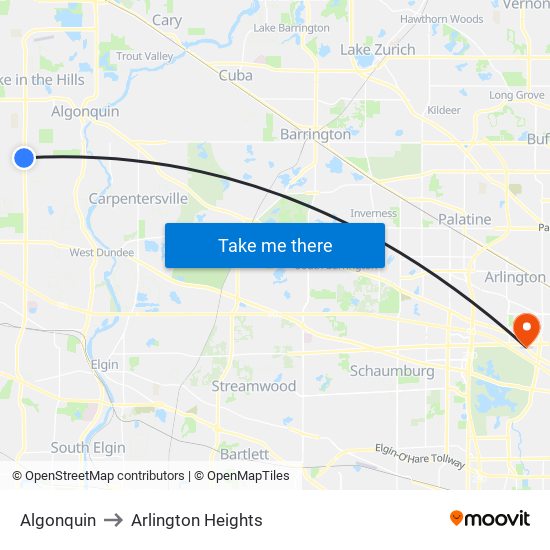 Algonquin to Algonquin map