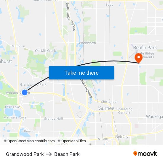 Grandwood Park to Grandwood Park map