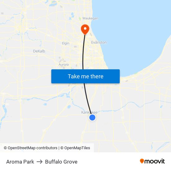 Aroma Park to Buffalo Grove map