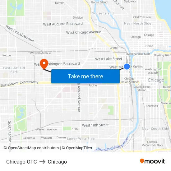 Chicago OTC to Chicago map