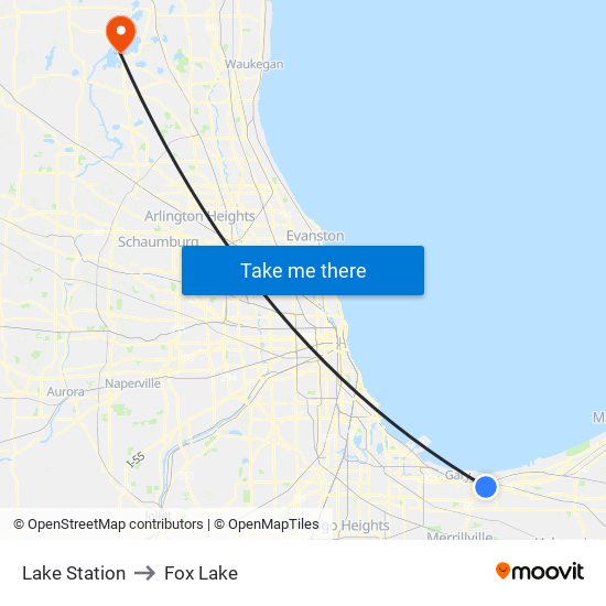 Lake Station to Lake Station map
