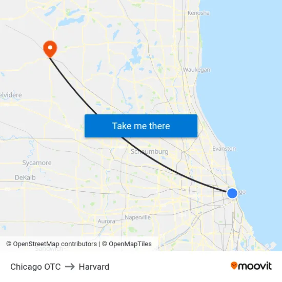 Chicago OTC to Harvard map