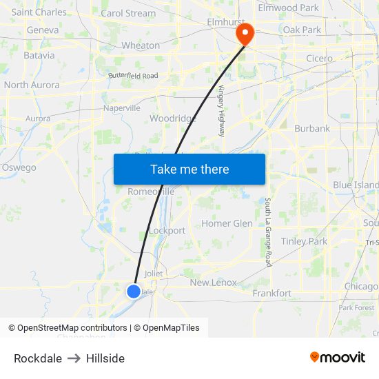 Rockdale to Rockdale map