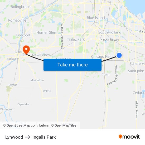 Lynwood to Ingalls Park map