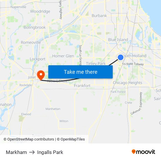 Markham to Ingalls Park map