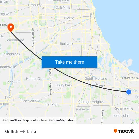 Griffith to Lisle map