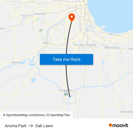 Aroma Park to Oak Lawn map