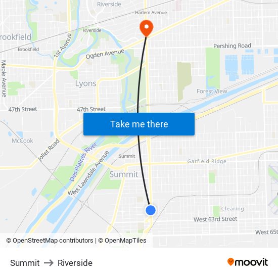 Summit to Riverside map