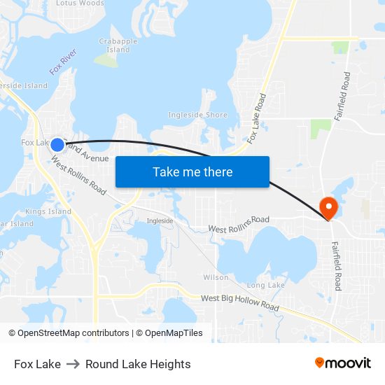 Fox Lake to Fox Lake map