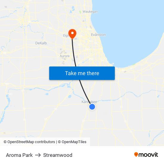 Aroma Park to Streamwood map