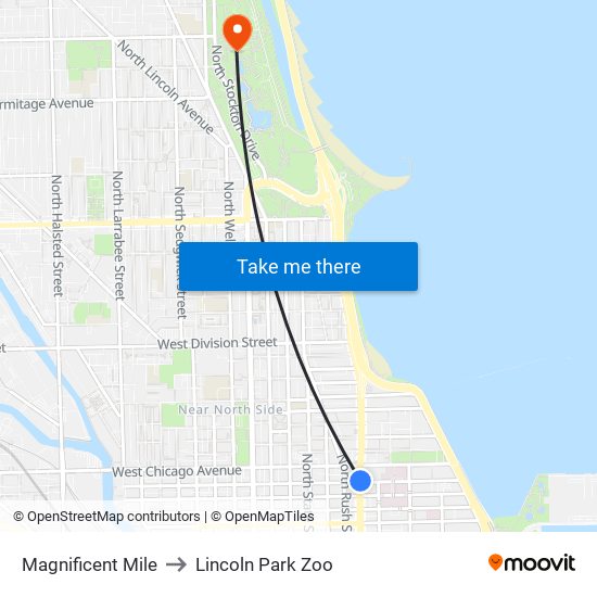 Magnificent Mile to Magnificent Mile map