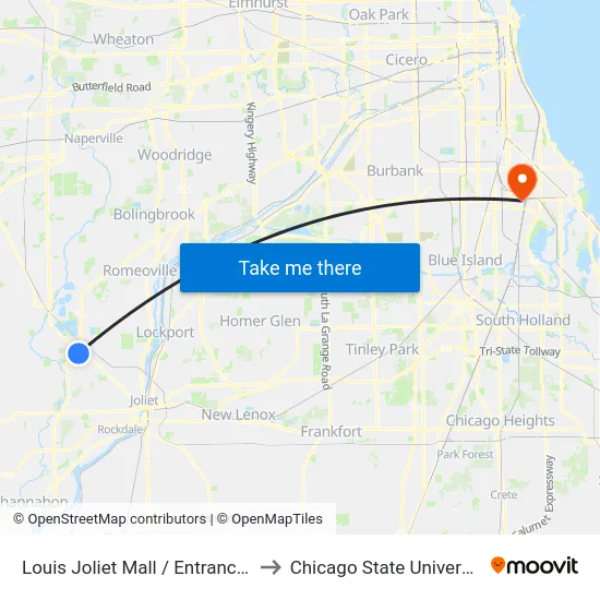 Louis Joliet Mall / Entrance 1 to Chicago State University map