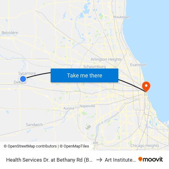 Health Services Dr. at Bethany Rd (Ben Gordon Ctr.) - Sb Stop #560 to Art Institute Of Chicago map