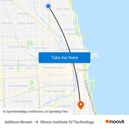 Addison-Brown to Illinois Institute Of Technology map