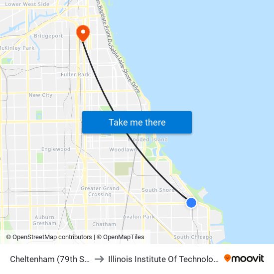 Cheltenham (79th St.) to Illinois Institute Of Technology map