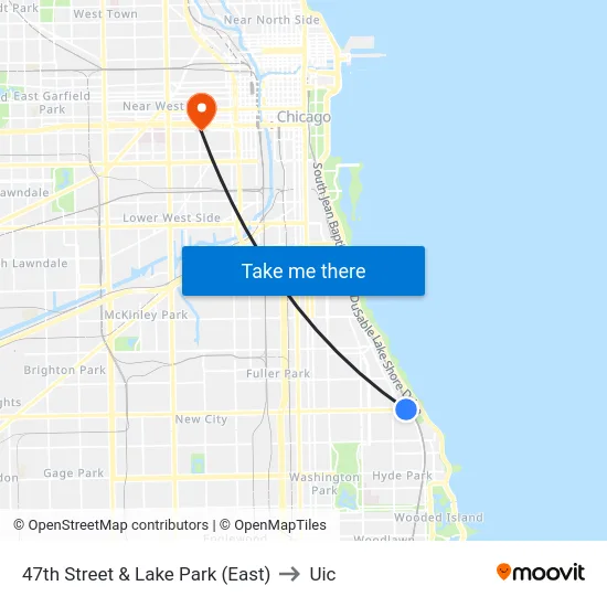 47th Street & Lake Park (East) to Uic map