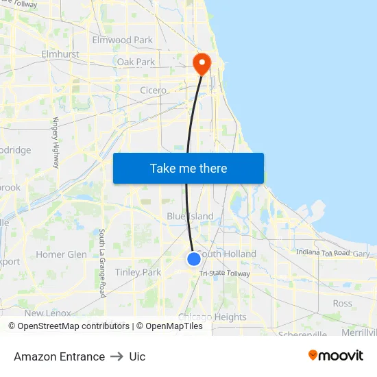 Amazon Entrance to Uic map